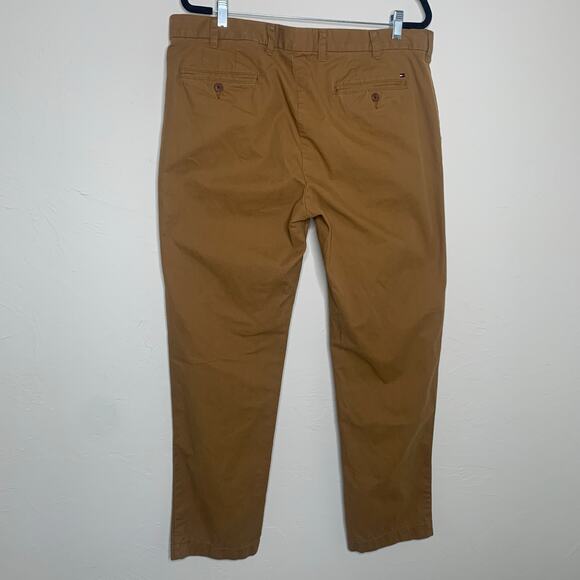 Tommy Hilfiger Rust Chino Pants Sz 38 x 34 Flat Front 100% Cotton - Picture 4 of 7